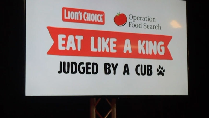 A billboard image with text on it