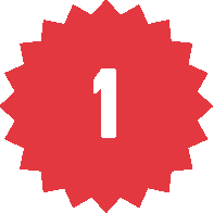 number one inside a red burst