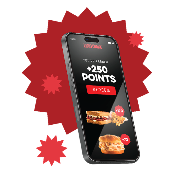 A mobile phone in front of a red burst